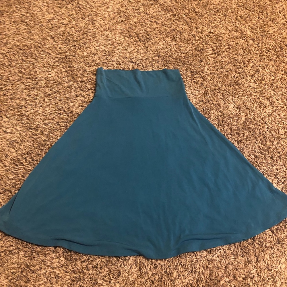 LulaRoe Blue Midi Skirt | XS